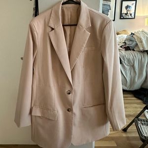 tan oversized blazer